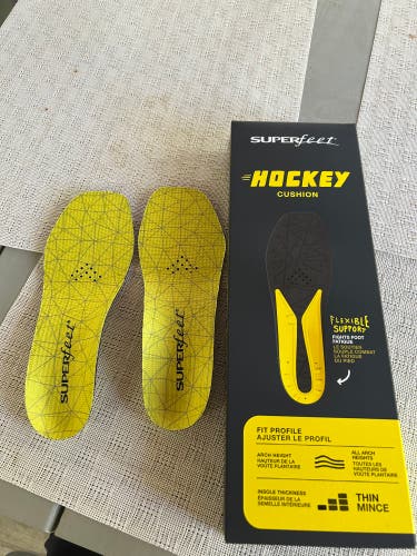Superfeet Yellow Hockey Cushion Inserts - Size J