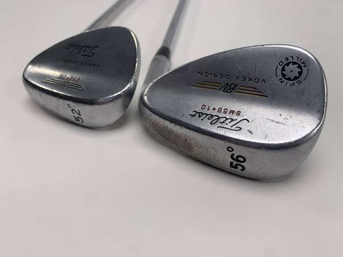 Titleist Vokey Spin Milled Chrome 2009 Wedge Set 52* 8 | 56* 10 True TT DG Mens