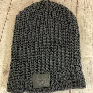 Love Your Melon BLBEA096 Girl's 100% Cotton Beanie Black OSFA