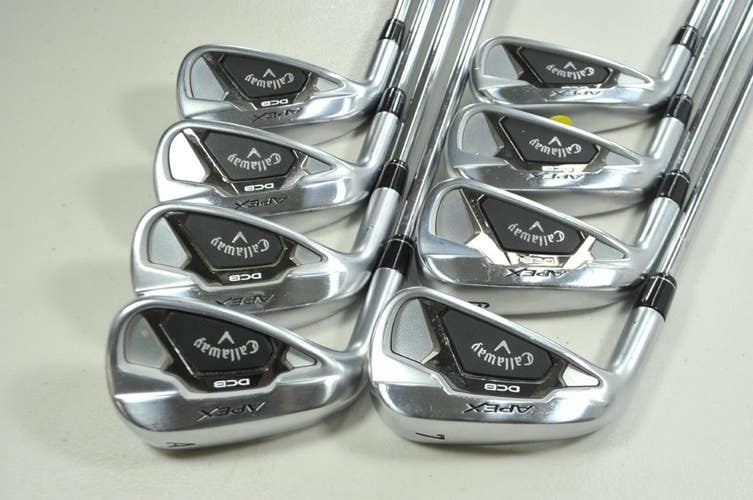 LEFT HANDED Callaway Apex 21 DCB 4-PW,AW Iron Set Regular Flex MPH Steel #198042