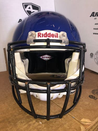 USED RIDDELL SPEED ADULT HELMET - LARGE - ROYAL BLUE METALLIC