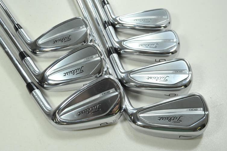 Titleist T200 2023 4-PW Iron Set Stiff Flex Right AMT Black S300 Steel # 199533