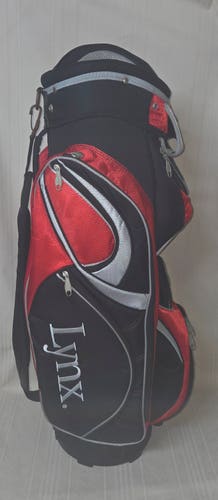 Lynx Cart Golf Bag 14 Way Divided, 9 Zipper Pockets