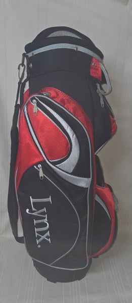 Lynx Cart Golf Bag 14 Way Divided, 9 Zipper Pockets