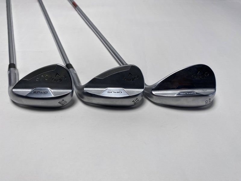 Callaway Opus Platinum Chrome Wedge Set 50* 12 | 54* 12 | 58* 10 KBS Mens RH
