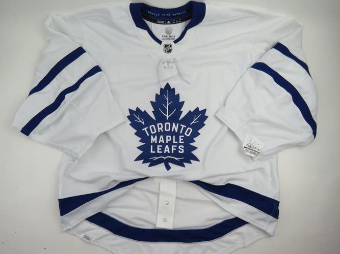 Adidas Toronto Maple Leafs Team Issued Authentic NHL Hockey Jersey White 58 GOALIE MiC