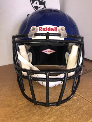 USED RIDDELL SPEED ADULT HELMET - MEDIUM - ROYAL BLUE METALLIC