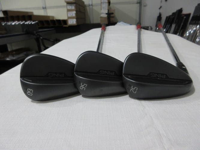 Left-Handed Ping s159 Wedge Set - 52*-56*- 60*- Stiff Steel Green Dot +0.5" Long