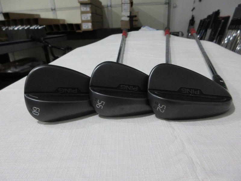 Left-Handed Ping s159 Wedge Set - 52*-56*- 60*- Stiff Steel Green Dot +0.5" Long
