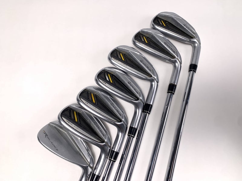 TaylorMade RocketBladez Iron Set 5-PW+GW KBS RocketFuel Stiff Steel Mens RH