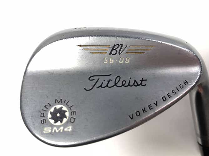 Titleist Vokey Spin Milled SM4 Chrome Sand Wedge SW 56* 8 Wedge Steel Mens RH