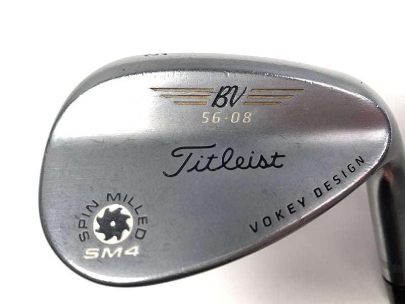 Titleist Vokey Spin Milled SM4 Chrome Sand Wedge SW 56* 8 Wedge Steel Mens RH