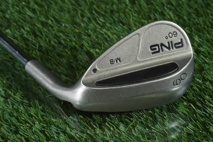 PING M/B LOB WEDGE STEEL WEDGE SHAFT BLACK DOT RH 60 ~ NICE, ALL ORIGINAL!!