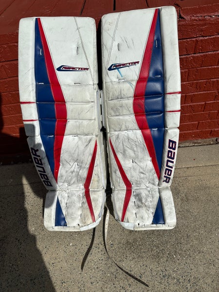 Bauer reactor 7000 senior goalie pads roller/floor hockey