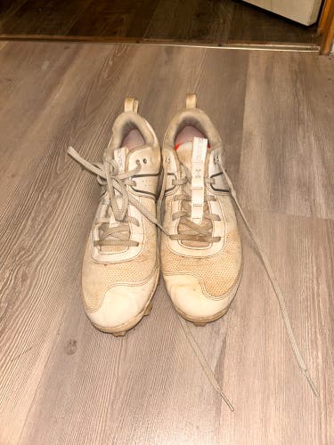 White Women's Size M 9.0 (W 10.0) Adult Under Armour Low Top Molded Cleats (Used)