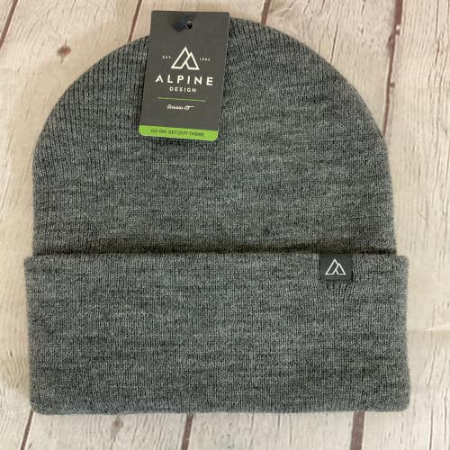 Alpine Design ADM14679 Adult 100% Acrylic CORE Beanie Charcoal Grey OSFA