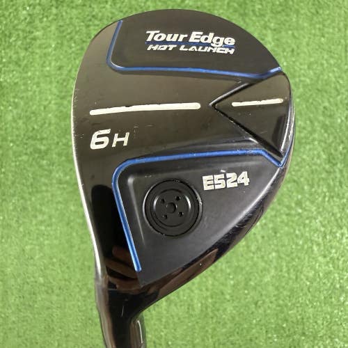 Tour Edge Hot Launch E524 6 Hybrid 6H 28 Aldila Ascent 60g Stiff Left Handed