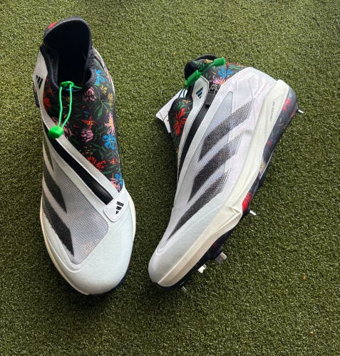 Adidas Adizero Impact+ 1 J ROD “Floral Graphics” Metal Baseball Cleats Size 13