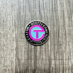 Titleist Scotty Cameron Circle T Golf Ball Marker- Blue/Pink 1" Magnetic