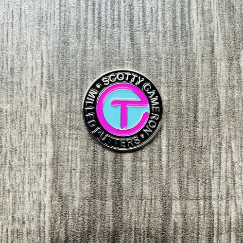 Titleist Scotty Cameron Circle T Golf Ball Marker- Blue/Pink 1" Magnetic