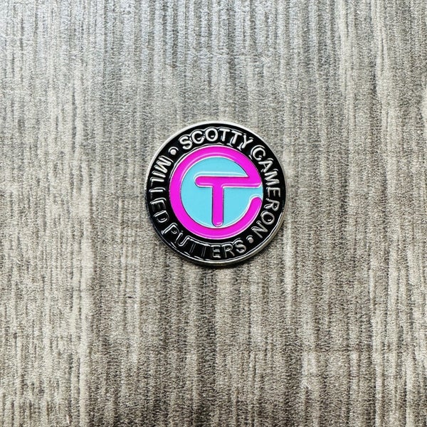 Titleist Scotty Cameron Circle T Golf Ball Marker- Blue/Pink 1" Magnetic