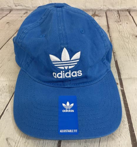 Adidas ORIGRELAX Adult's ORIGINALS Relaxed Fit 100% Cotton Hat Blue OSFA