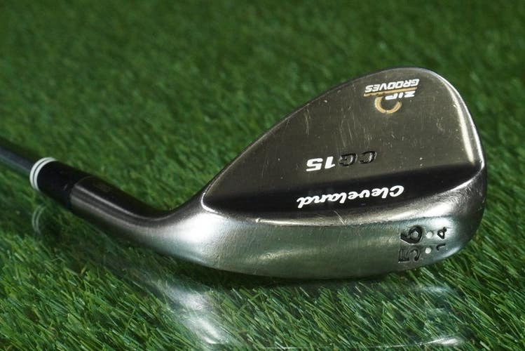 CLEVELAND GOLF CG15 SAND WEDGE TRACTION STEEL WEDGE FLEX RH 56 14 BLACK PEARL