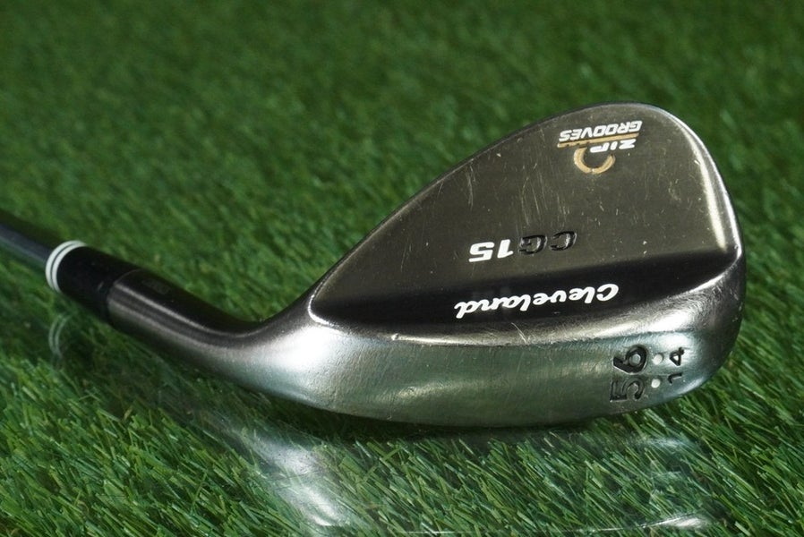 CLEVELAND GOLF CG15 SAND WEDGE TRACTION STEEL WEDGE FLEX RH 56 14 BLACK PEARL