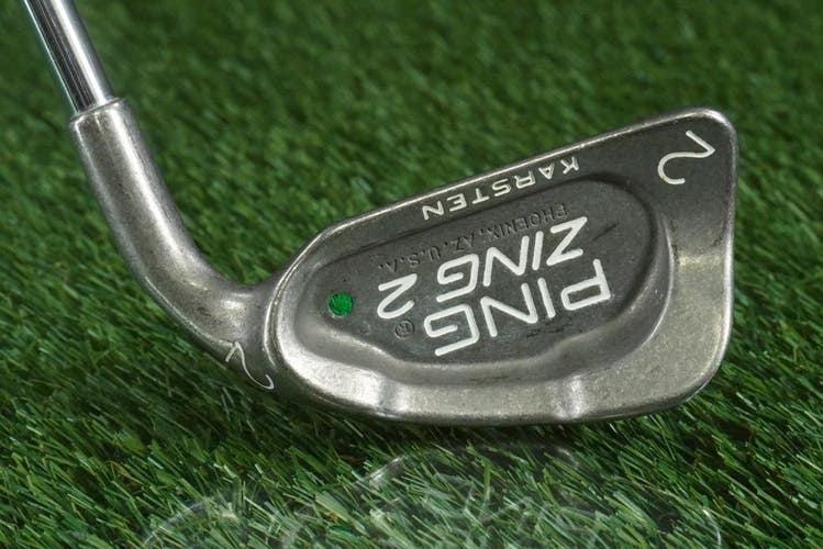 PING ZING 2 KARSTEN 2 IRON JZ STIFF FLEX STEEL SHAFT GREEN DOT RH ~ SUPER NICE!!