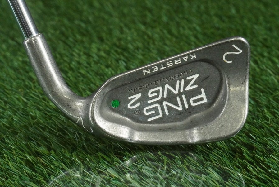 PING ZING 2 KARSTEN 2 IRON JZ STIFF FLEX STEEL SHAFT GREEN DOT RH ~ SUPER NICE!!