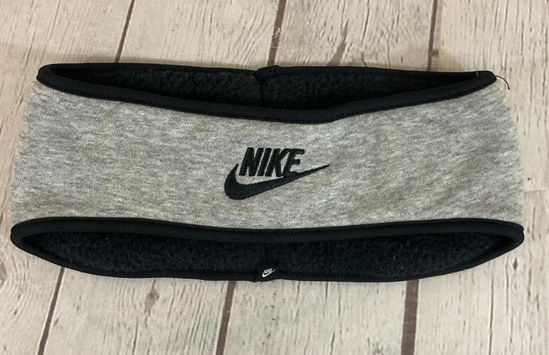 Nike Women's Club Fleece 2.0 Headband Grey Black OSFA