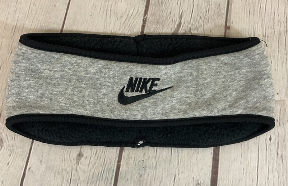 Nike Women's Club Fleece 2.0 Headband Grey Black OSFA