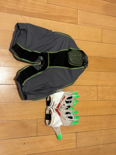 Youth Football Girdle and Gloves