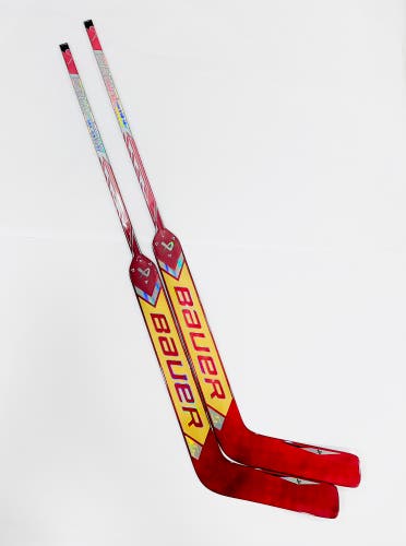 New 2 pack 26" Bauer Supreme Shadow Pro Stock Goalie Stick (maroon/gold) - Regular, P31