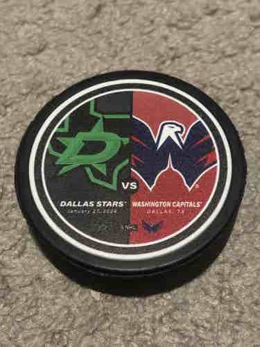 Dallas Stars vs Washington Capitals NHL Official Match Up Hockey Puck