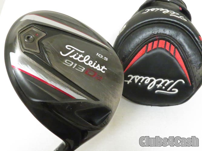Titleist 913D2 Driver 10.5 Mitsubishi Kuro Kage Black 50 Regular Flex +Cover