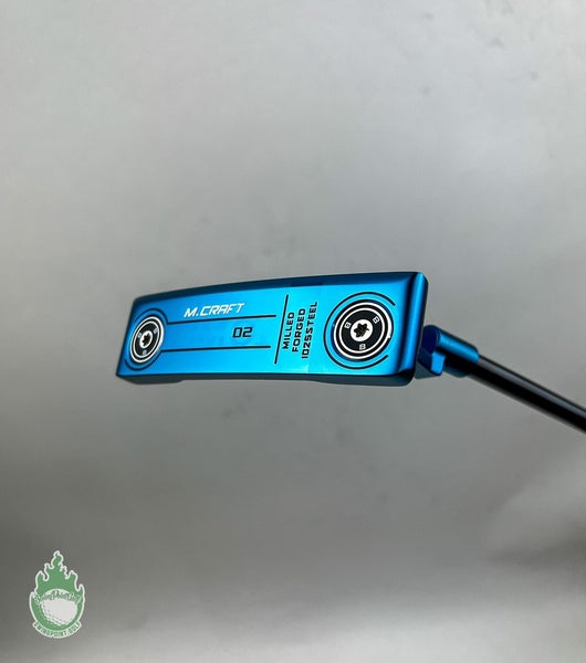 Used RH Mizuno M Craft OMOI 02 Blue Ion Forged 35" Putter Steel Golf Club