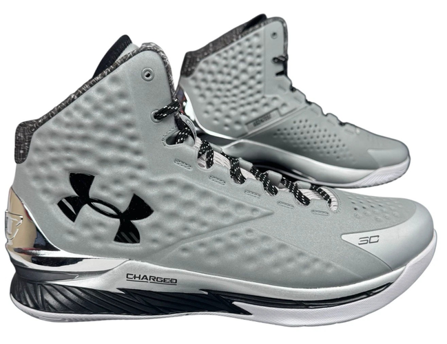 Under Armour Curry Size 15 Gray 1 RFLCT The Inventor Basketball Sneakers Shoes