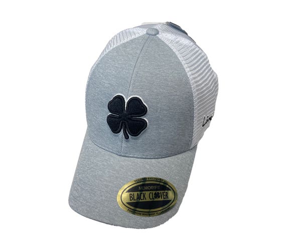 NEW Black Clover Live Lucky Perfect Luck #18 Silver Fitted L/XL Golf Hat