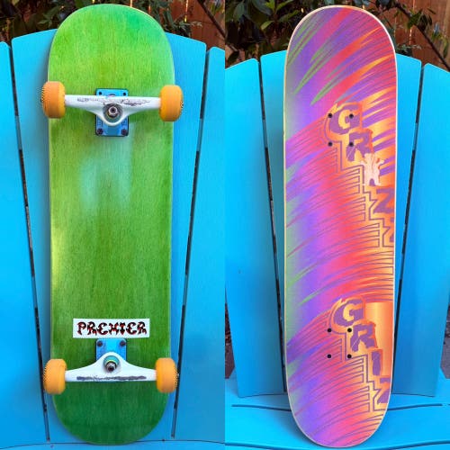 Refurbished “Permanent Vacation” Complete Skateboard 8.75” - Tracker Axis Trucks
