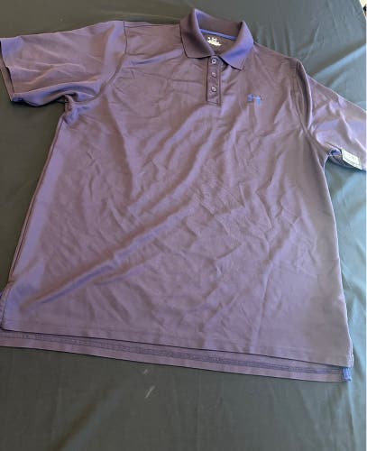 Under Armour Heat Gear Purple Polo