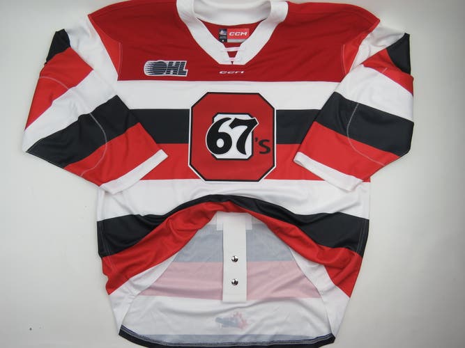 Ottawa 67's Authentic OHL CHL Game Jersey Hockey Size 56 CCM Pro Stock Sample