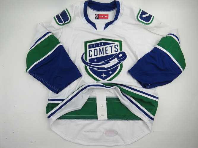 CCM Utica Comets AHL Team Issued Pro Stock Hockey Authentic Game Jersey Size 54