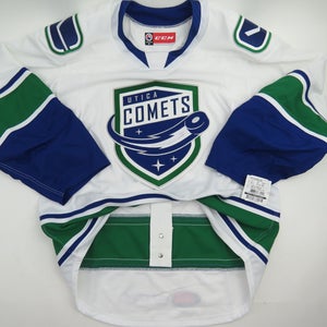 CCM Utica Comets AHL Team Issued Pro Stock Hockey Authentic Game Jersey Size 52