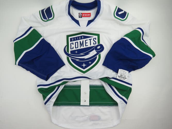 CCM Utica Comets AHL Team Issued Pro Stock Hockey Authentic Game Jersey Size 52
