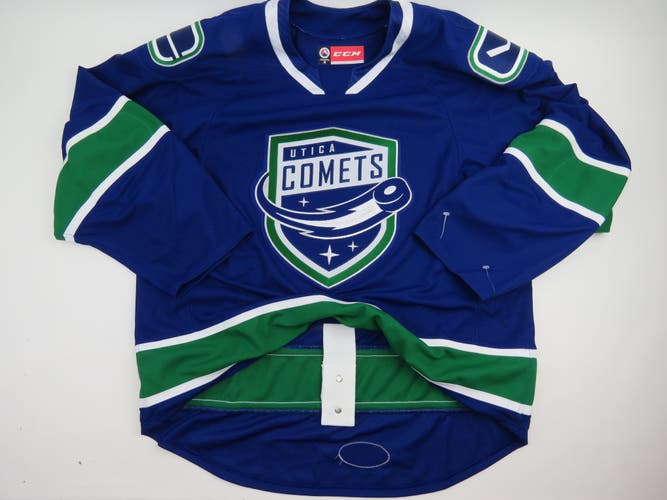 CCM Utica Comets AHL Team Issued Pro Stock Hockey Authentic Game Jersey Size 58