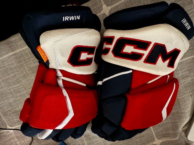 CCM Jetspeed FT1 pro stock gloves capitals irwin PP/XP