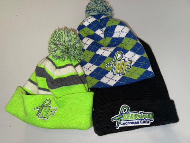 3 HEADstrong Nike Winter Hats Foundation Lacrosse Club