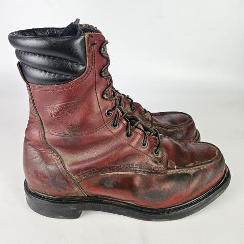 Red Wing SuperSole 402 Men's 8" Soft Moc Toe Boots Mens 8.5 H Leather USA