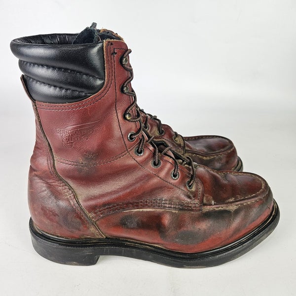 Red Wing SuperSole 402 Men's 8" Soft Moc Toe Boots Mens 8.5 H Leather USA